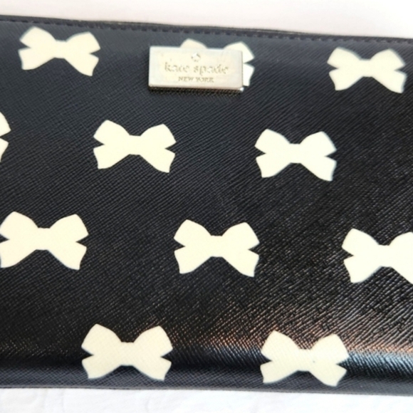 🖤🤍KATE SPADE Neda Nylon Continental large zip around wallet🤍🖤 EUC - Picture 3 of 6